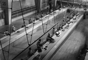 At the assembly line...