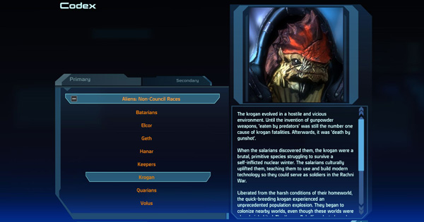 The Mass Effect Codex The Mass Effect Codex